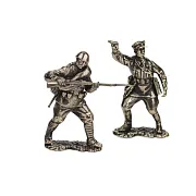 Бронзовый набор солдатиков «Пехота Красной армии №1», 4 шт. — оригинальный подарок — фотография 3