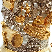 Латунный подстаканник «Магистраль» — красивый подарок — фотография 5