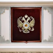 Ручная работа: Настенные часы «Герб России» — фотография 1