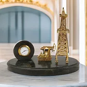 На память: Часы с нефтяной вышкой и качалкой — фотография 1