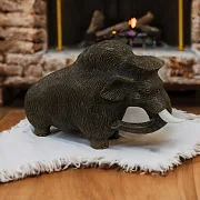 Ручная работа: Каменная скульптура «Мамонт» из кальцита — фотография 1