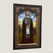 Икона резная Святой Сергий Радонежский — красивый подарок — фотография 2
