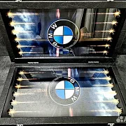 Нарды под стеклом «BMW M5 Ангельские глазки» — необычный подарок — фотография 5