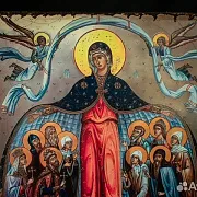 Икона "Покров Пресвятой Богородицы" Старение — красивый подарок — фотография 4