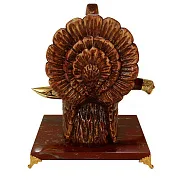 Подарочный дамасский нож «Глухарь» на подставке — фотография 3