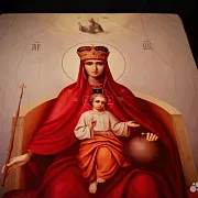 На память: Икона Богоматери "Державная" дерево, ручная работа — фотография 5