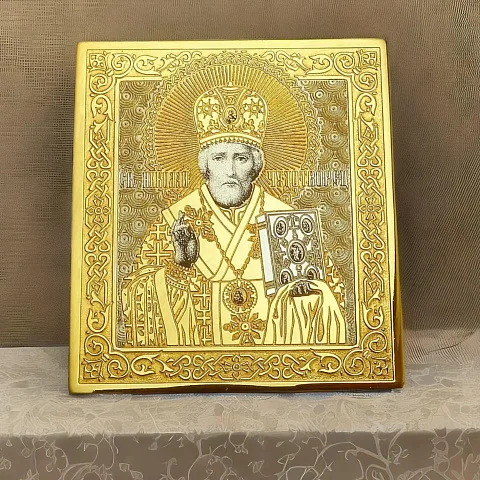 Икона Николая Чудотворца карманная. Златоуст — оригинальный подарок