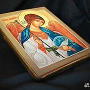 Икона с ковчегом "Ангел Хранитель" — оригинальный подарок — фотография 6