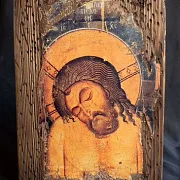 Икона деревянная «Христос во гробе» — оригинальный подарок — фотография 2