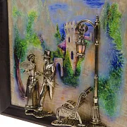 Картина «Вечерняя прогулка. Кисловодск. Замок» на ониксе с подсветкой — необычный подарок — фотография 2