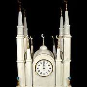 Подарочные сувенирные настольные часы «Мечеть» из мрамора — фотография 2