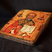 Подарочная икона деревянная "Святитель Николай" — фотография 3