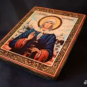 Икона с ковчегом "Святая Ксения Петербургская" — оригинальный подарок — фотография 3
