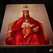 На память: Икона Богоматери "Державная" дерево, ручная работа — фотография 3
