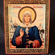 Икона с ковчегом "Святая Ксения Петербургская" — оригинальный подарок — фотография 1