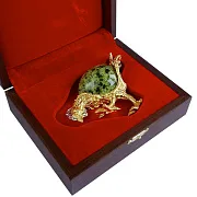Сувенир «Курица и яйцо» со змеевиком — красивый подарок — фотография 2