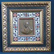 Бронзовая икона Иисус — оригинальный подарок — фотография 2
