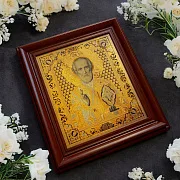 Икона Николай Чудотворец. Златоуст — необычный подарок — фотография 1