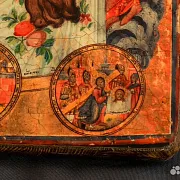Икона деревянная "Спас Нерукотворный" — оригинальный подарок — фотография 7