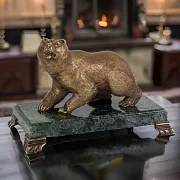 Скульптура «Медвежонок» на змеевике — необычный подарок — фотография 1