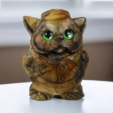 На память: Каменная фигурка «Котик», 130×90×165 мм