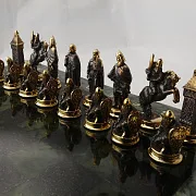 Подарочные каменные шахматы из змеевика и долерита — фотография 4