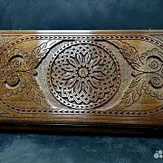 Подарочные резные деревянные нарды «Узор» — фотография 2