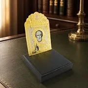 Подарочная икона Николая Чудотворца настольная. Златоуст — фотография 1